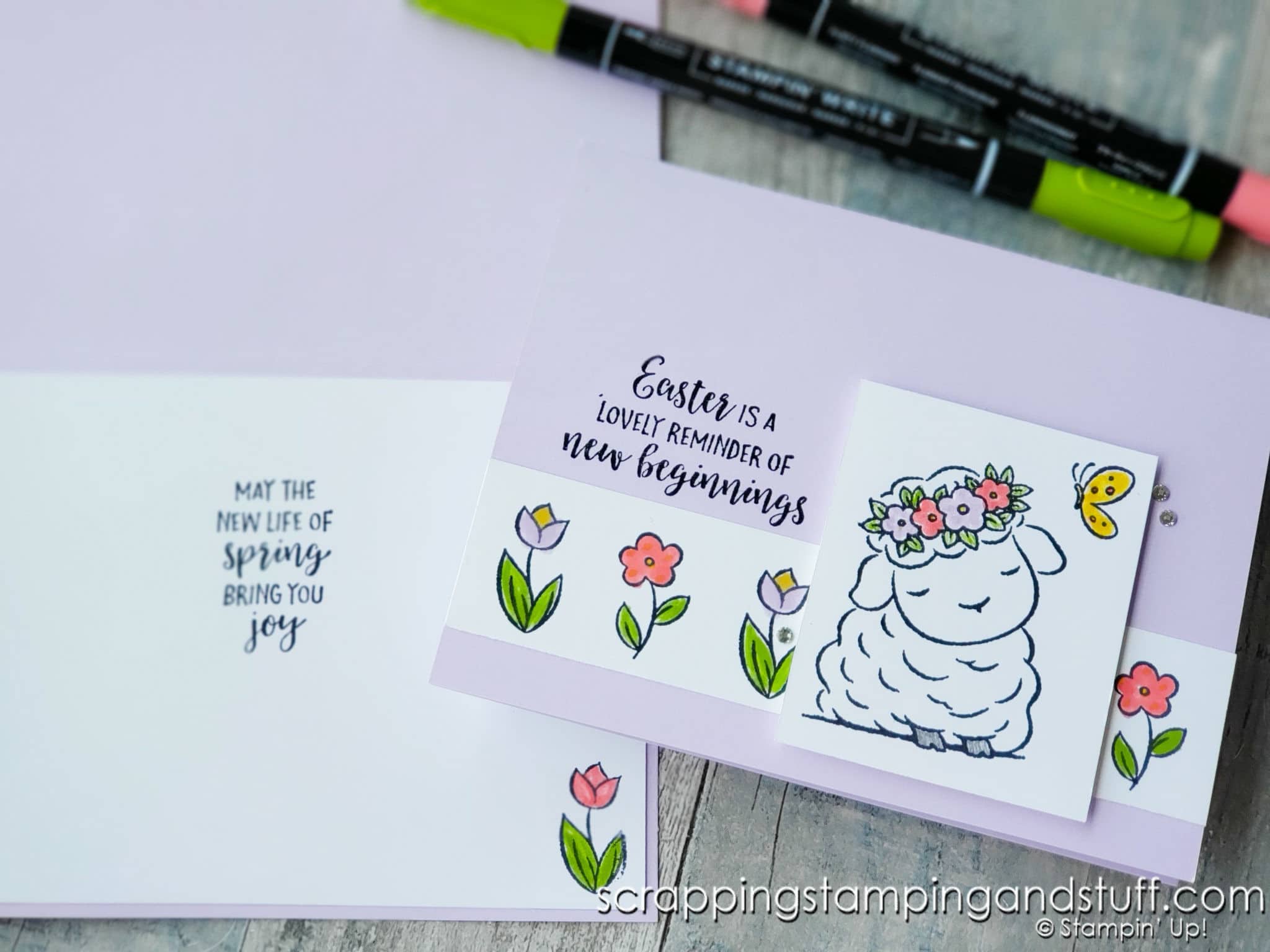 A Sweet Lamb With Stampin Up Springtime Joy