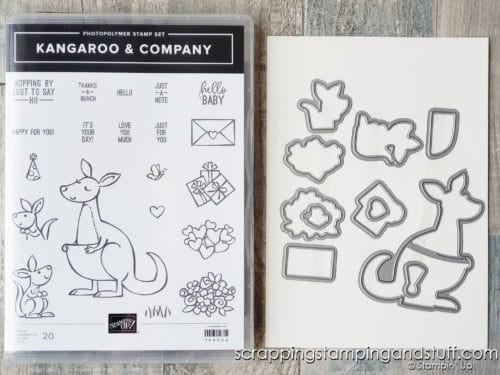 Take a look at this fund and adorable kangaroo card made with the Stampin Up Kangaroo & Company stamp set!