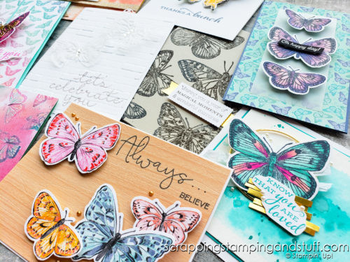 The Stampin Up Butterfly Brilliance bundle is here, and it's gorgeous! Take a look at 8 beautiful card samples here!