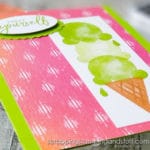 Take a look at this sweet and simple ice cream card made using the Stampin Up Sweet Ice Cream stamp set. It