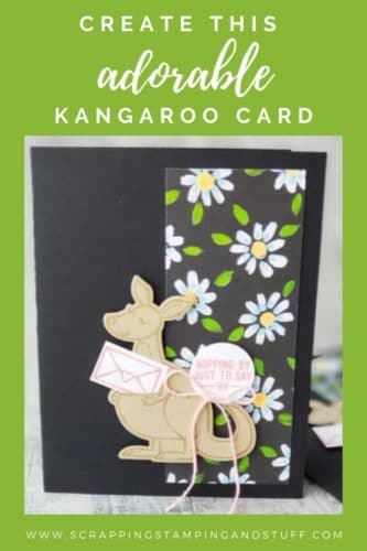 Take a look at this fund and adorable kangaroo card made with the Stampin Up Kangaroo & Company stamp set!