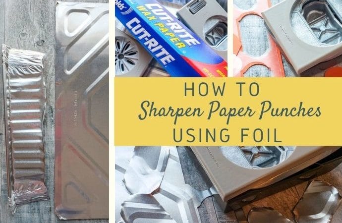 Learn how to sharpen paper punches and make them work like new again using just an aluminum pan and wax paper!