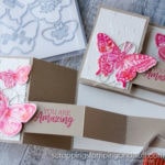 This shimmering double Z fun fold butterfly card is the perfect card to send to your loved ones! And it