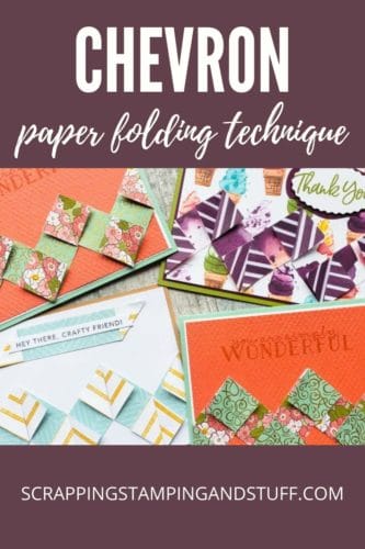 Make this wonderful chevron card design in minutes with a few paper scraps and a simple folding technique!