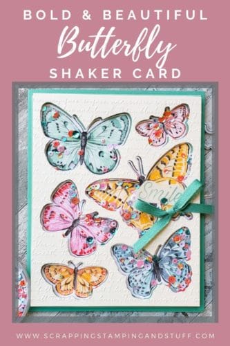 Learn to make this gorgeous butterfly shaker card using the Stampin Up Butterfly Brilliance bundle!