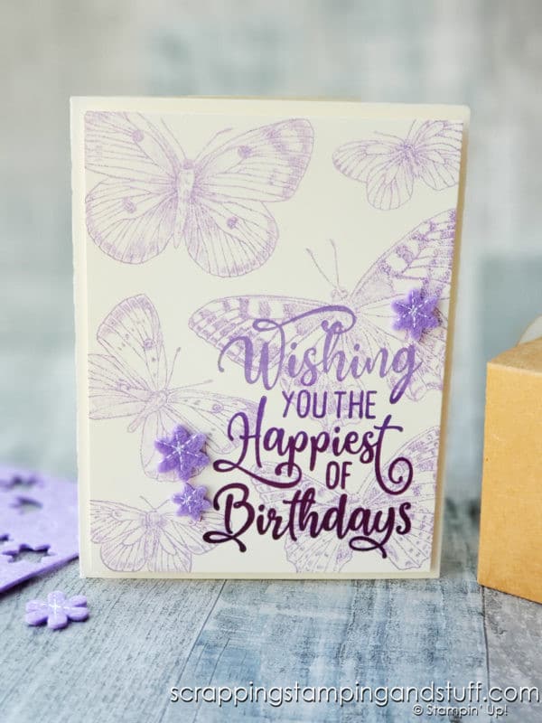 Take a look at this butterfly birthday card and check out the techniques, tips and tricks I used to create it!