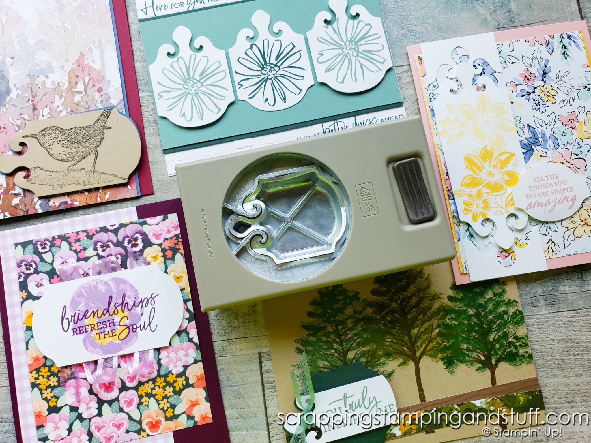 Stampin Up Elegant Tag Punch Creates Hundreds of Different Tags!