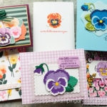 Click here to see the Stampin Up Pansy Patch bundle, and see exactly how to use the stamps and dies. You