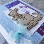 Make this adorable baby card featuring the Stampin Up Kangaroo & Company stamp set! It