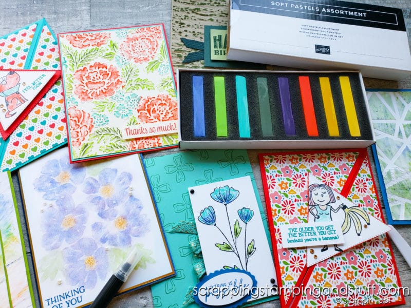 Stampin Up pastels are the best soft pastels! Click here for 7 ways to use dry pastels on your paper projects! They're so amazing!