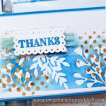 Take a look at this beautiful card project, full of techniques including masking, blending, and applying gilded leafing!