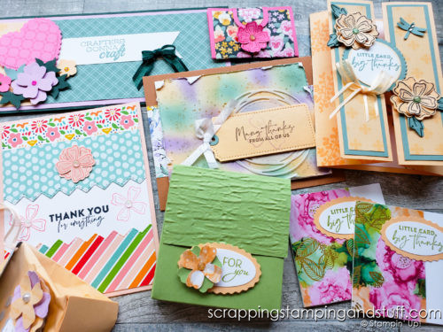 Take a look at these 52 amazing card and 3D paper project samples I received during the Stampin Up Maui Incentive Trip!