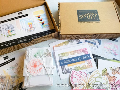 Stampin Up card kits are a wonderful way to learn to make cards, take a craft on the go, or get your friends to try crafting! 