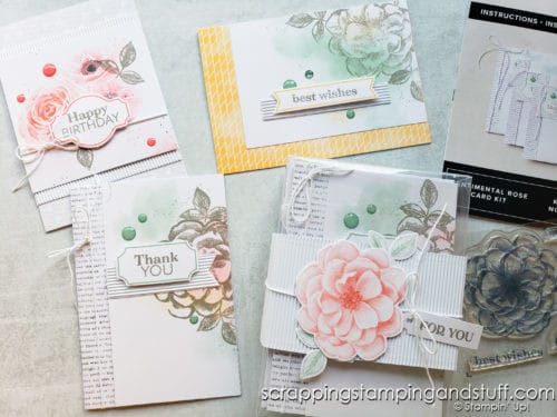 Stampin Up card kits are a wonderful way to learn to make cards, take a craft on the go, or get your friends to try crafting! 