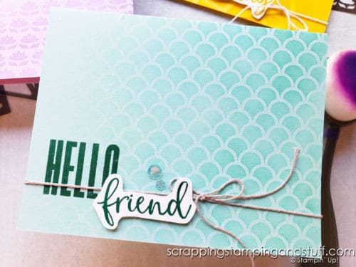 Learn how to use stencils for cardmaking! You'll love these simple card backgrounds using the Stampin Up Biggest Wish stamp set!