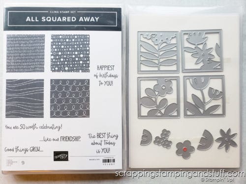 Use the Stampin Up Floral Squares die set along with beautiful shimmer vellum paper to make this amazing card today!