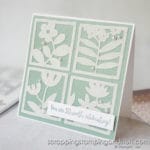 Use the Stampin Up Floral Squares die set along with beautiful shimmer vellum paper to make this amazing card today!