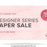 Stampin Up Designer Paper Sale July 1 - August 2