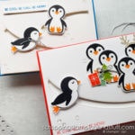 Click here to learn how to make this adorable and interactive penny slider card using the Stampin Up Penguin Place bundle