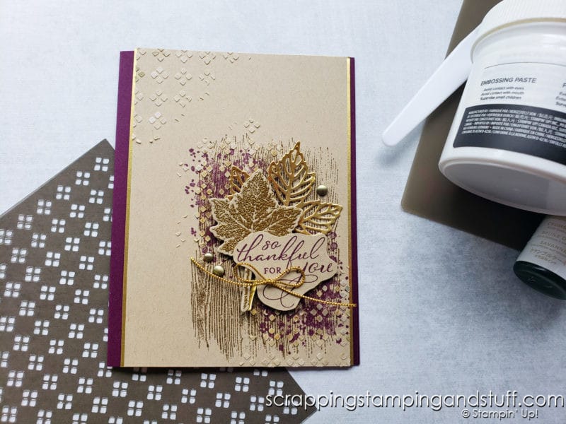 Make beautiful natural cards using the Stampin Up Gorgeous Leaves bundle! Perfect for fall and other seasons through the year!