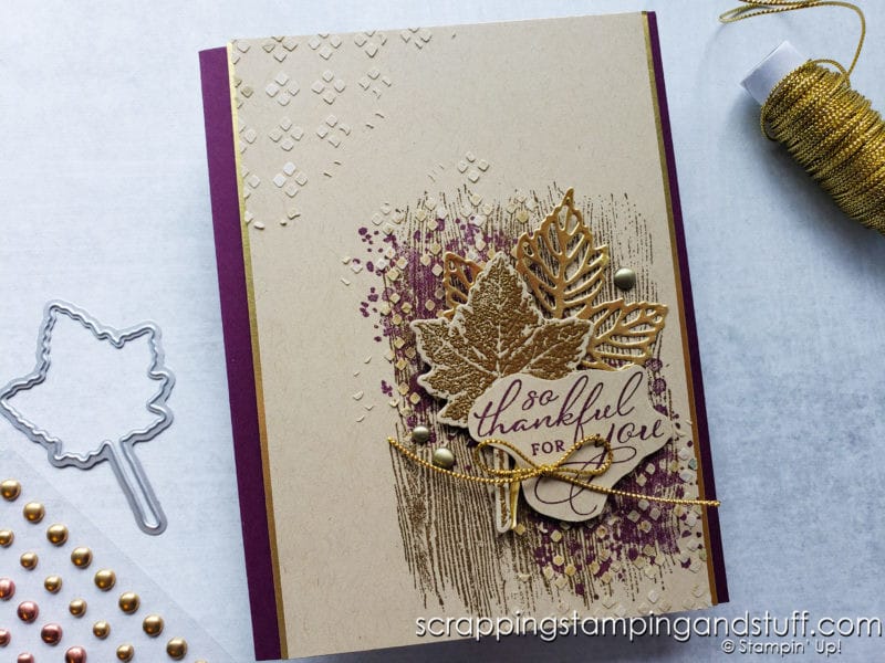 Make beautiful natural cards using the Stampin Up Gorgeous Leaves bundle! Perfect for fall and other seasons through the year!