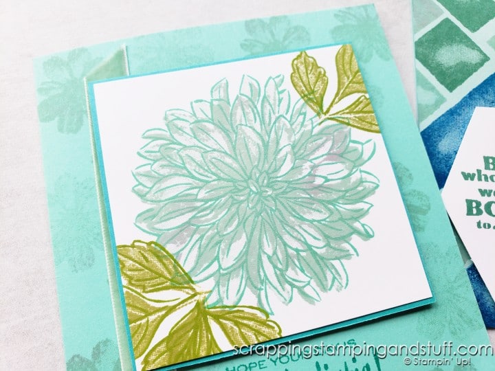 See three ways to create beautiful dahlia cards using the Stampin Up Delicate Dahlias stamp set! Plus details on Sale-a-braiton and Holiday Catalog ordering!