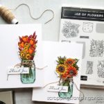 Take a look at these alcohol marker blending techniques for making clean and simple handmade cards using the Stampin Up Jar of Flowers stamp set.