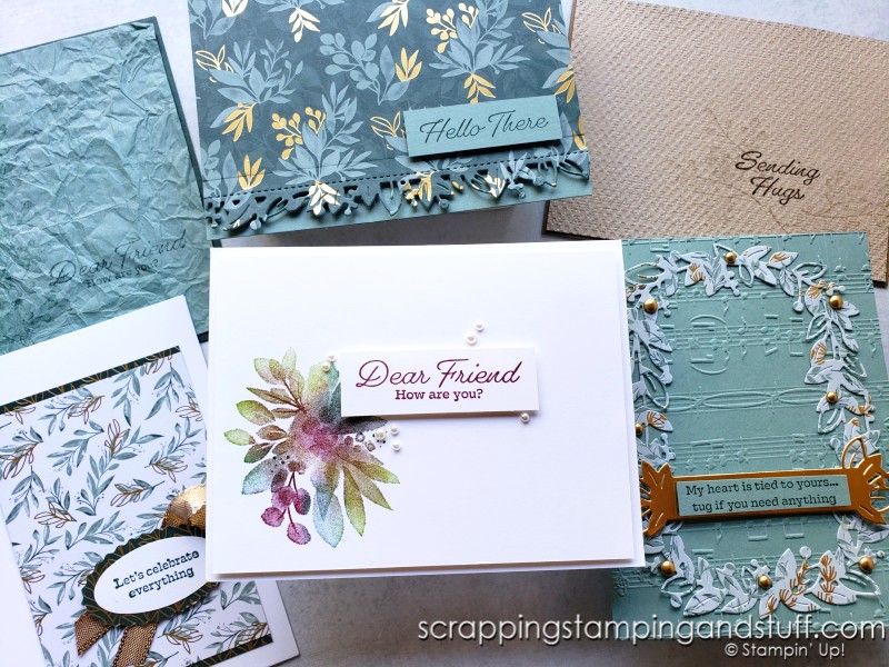 Take a look at the Stampin Up Eden's Garden special release collection along with 6 card samples and a technique tutorial video!