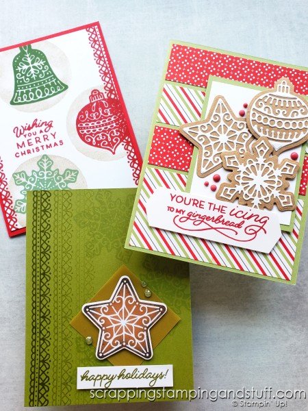 Take a look at these 14+ quick and simple Christmas card ideas made with Stampin Up stamps in our 2021 Holiday Catalog!