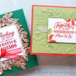 Take a look at these 14+ quick and simple Christmas card ideas made with Stampin Up stamps in our 2021 Holiday Catalog!