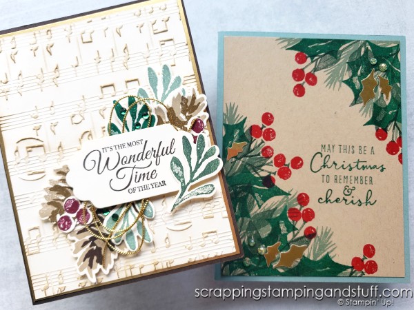 Take a look at these 14+ quick and simple Christmas card ideas made with Stampin Up stamps in our 2021 Holiday Catalog!