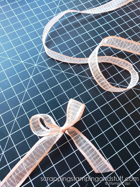 Learn to tie a bow your first try using this no fail bow tying tip for beginners! Perfect for crafts, card making, scrapbooking, gift wrap and more!