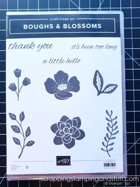 Try this multi-colored stamping technique with the Stampin Up Boughs & Blossoms stamp set or another in your collection for beautiful, unique results!