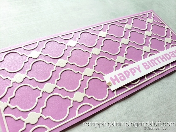 Take a look at 10 ways to use slimline card dies on your card making and scrapbooking paper projects using the Stampin Up Slim Card dies set.