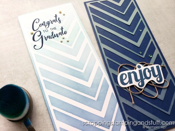 Take a look at 10 ways to use slimline card dies on your card making and scrapbooking paper projects using the Stampin Up Slim Card dies set.