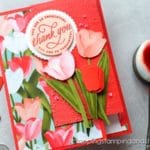 See a gorgeous fun fold card made with the Stampin Up Flowering Tulips bundle and also learn how to assemble the Stampin Up Tulips dies!