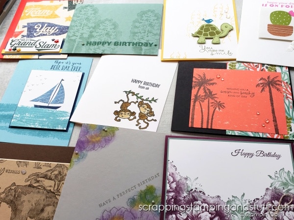 Click to see 10 simple birthday card ideas to try today PLUS 10 simple techniques to make your own simple card designs!