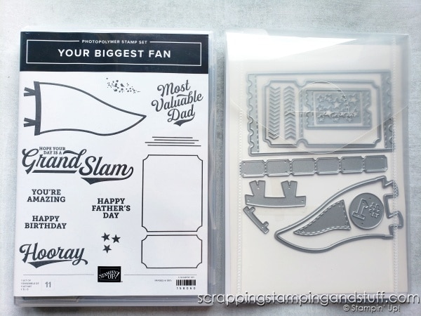 Click for tutorial for this simple but stunning accordion fold card design featuring the Stampin Up Your Biggest Fan stamp set!