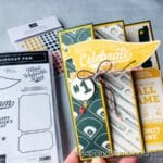 Click for tutorial for this simple but stunning accordion fold card design featuring the Stampin Up Your Biggest Fan stamp set!