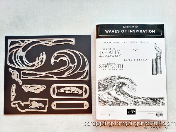 Click to see the Stampin Up Waves of Inspiration bundle here with 10 sample cards and two Stamparatus techniques! Part of the Waves of the Ocean special release.