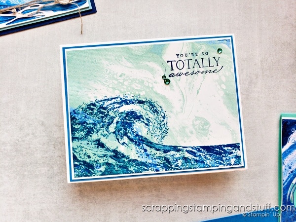 Click to see the Stampin Up Waves of Inspiration bundle here with 10 sample cards and two Stamparatus techniques! Part of the Waves of the Ocean special release.