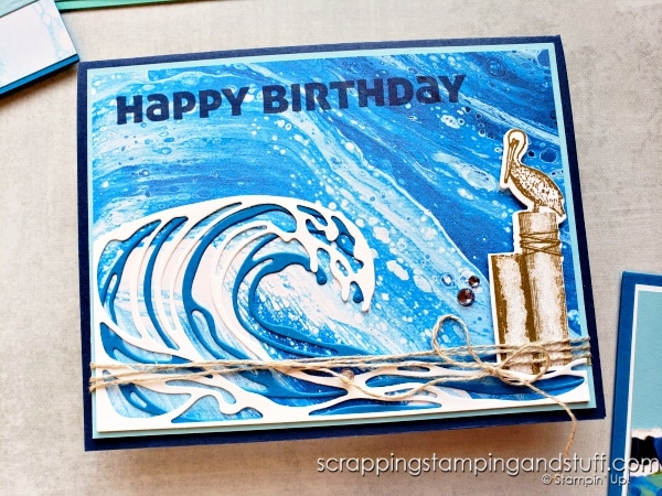 Click to see the Stampin Up Waves of Inspiration bundle here with 10 sample cards and two Stamparatus techniques! Part of the Waves of the Ocean special release.