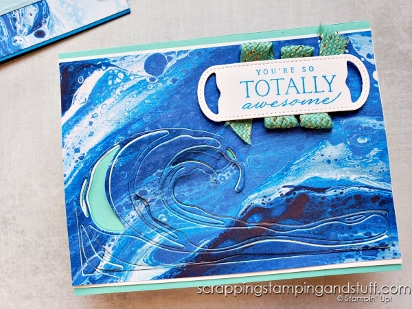 Click to see the Stampin Up Waves of Inspiration bundle here with 10 sample cards and two Stamparatus techniques! Part of the Waves of the Ocean special release.