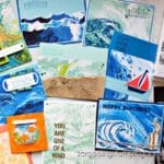 Click to see the Stampin Up Waves of Inspiration bundle here with 10 sample cards and two Stamparatus techniques! Part of the Waves of the Ocean special release.