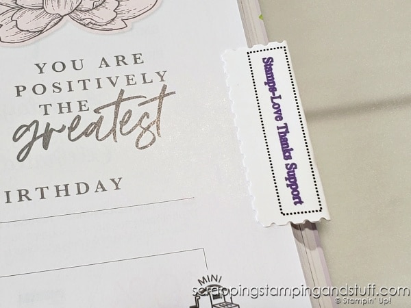 Download the file to create page tabs for your Stampin Up catalog! Makes it so much easier to flip to the correct page. Stampin Up 2022-2023 Annual Catalog.