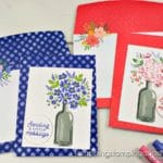 When your card needs something a little extra, try this quick and simple trick! Cards feature the Stampin Up Bottled Happiness stamp set.