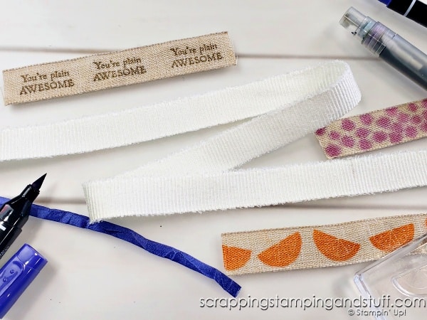 Personalize Ribbons With These 5 Tricks! Take the ribbon in your collection and tailor it for the card or scrapbooking project you're creating!