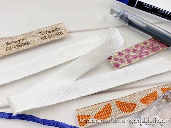 Personalize Ribbons With These 5 Tricks! Take the ribbon in your collection and tailor it for the card or scrapbooking project you're creating!