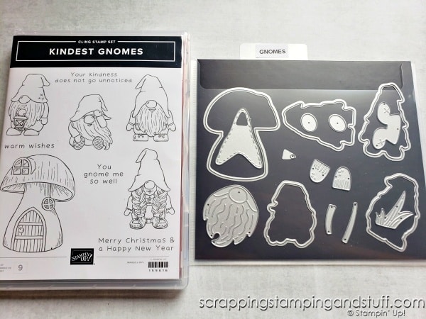 Click to learn how to make a waterfall card, quickly and easily with both photo and video tutorials! Features the Stampin Up Kindest Gnomes bundle.