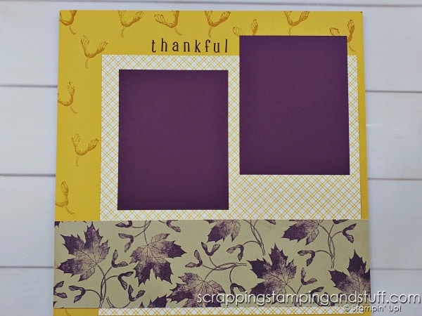 Take a look at these 3 fall scrapbook page layouts for Halloween, Thanksgiving, harvest or a visit to the farm featuring Stampin Up Sweetest Cherries, Bewitching, and Soft Seedlings.